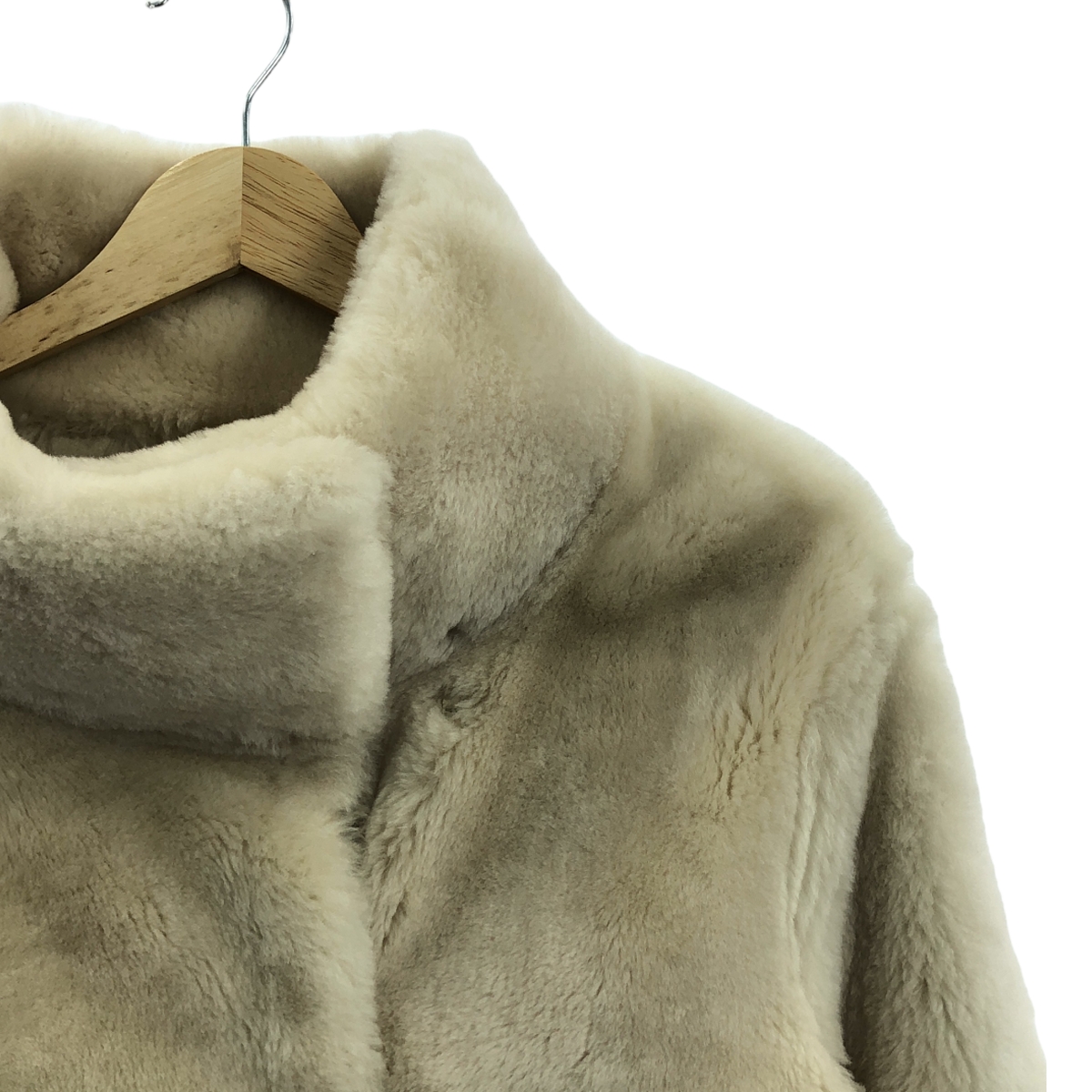 YVES SALOMON / イヴサロモン ラム ムートン ボア ハーフコート