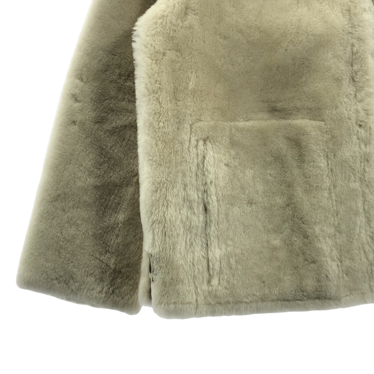 YVES SALOMON / イヴサロモン ラム ムートン ボア ハーフコート