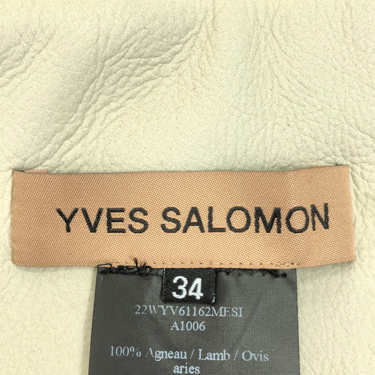 YVES SALOMON / イヴサロモン ラム ムートン ボア ハーフコート