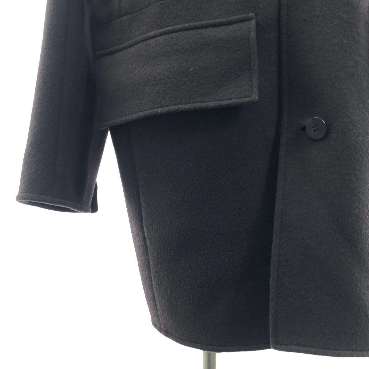 OVERCOAT / オーバーコート Beaver Wool Short Coat With Removable Hood / ウール ショートコート