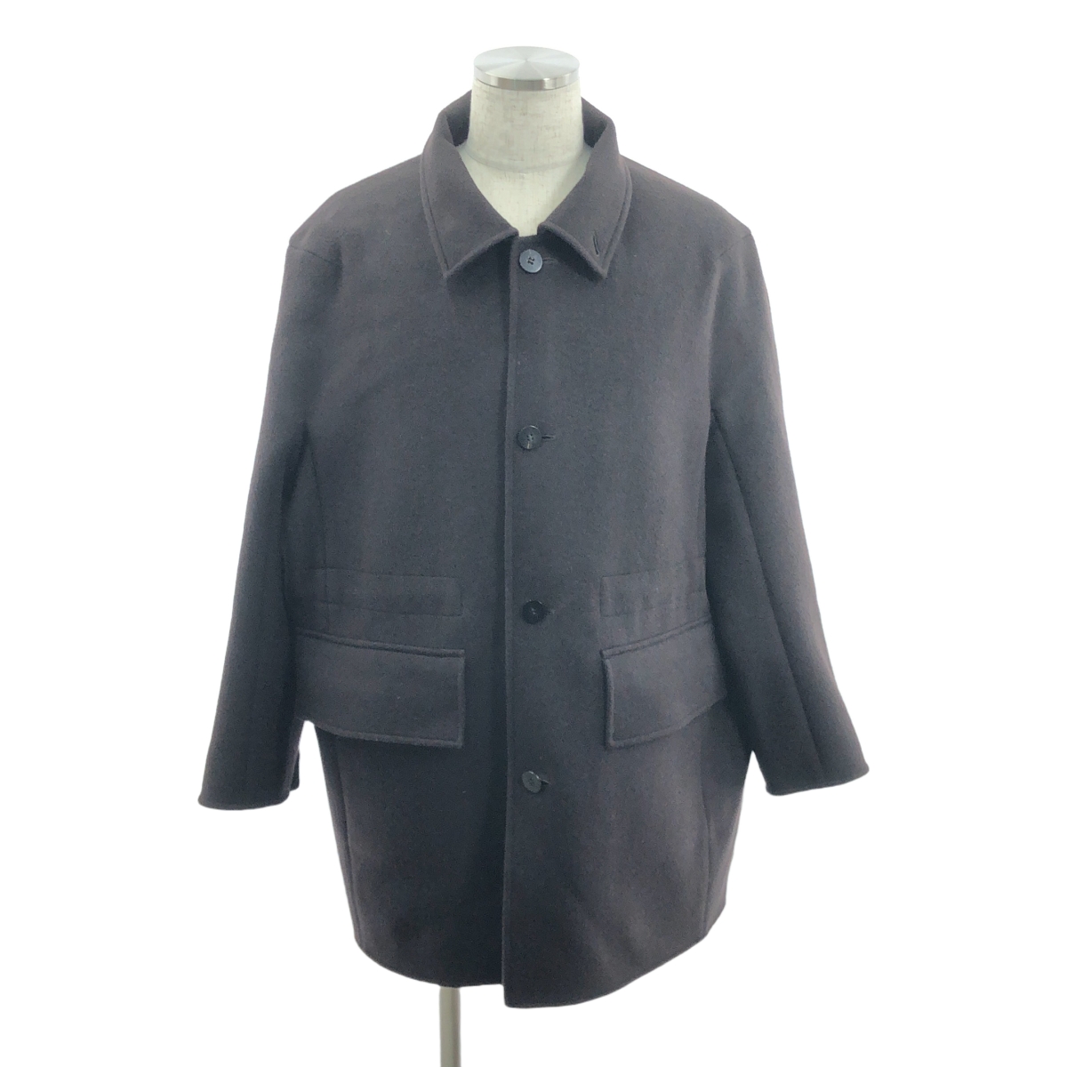 OVERCOAT / オーバーコート Beaver Wool Short Coat With Removable Hood / ウール ショートコート