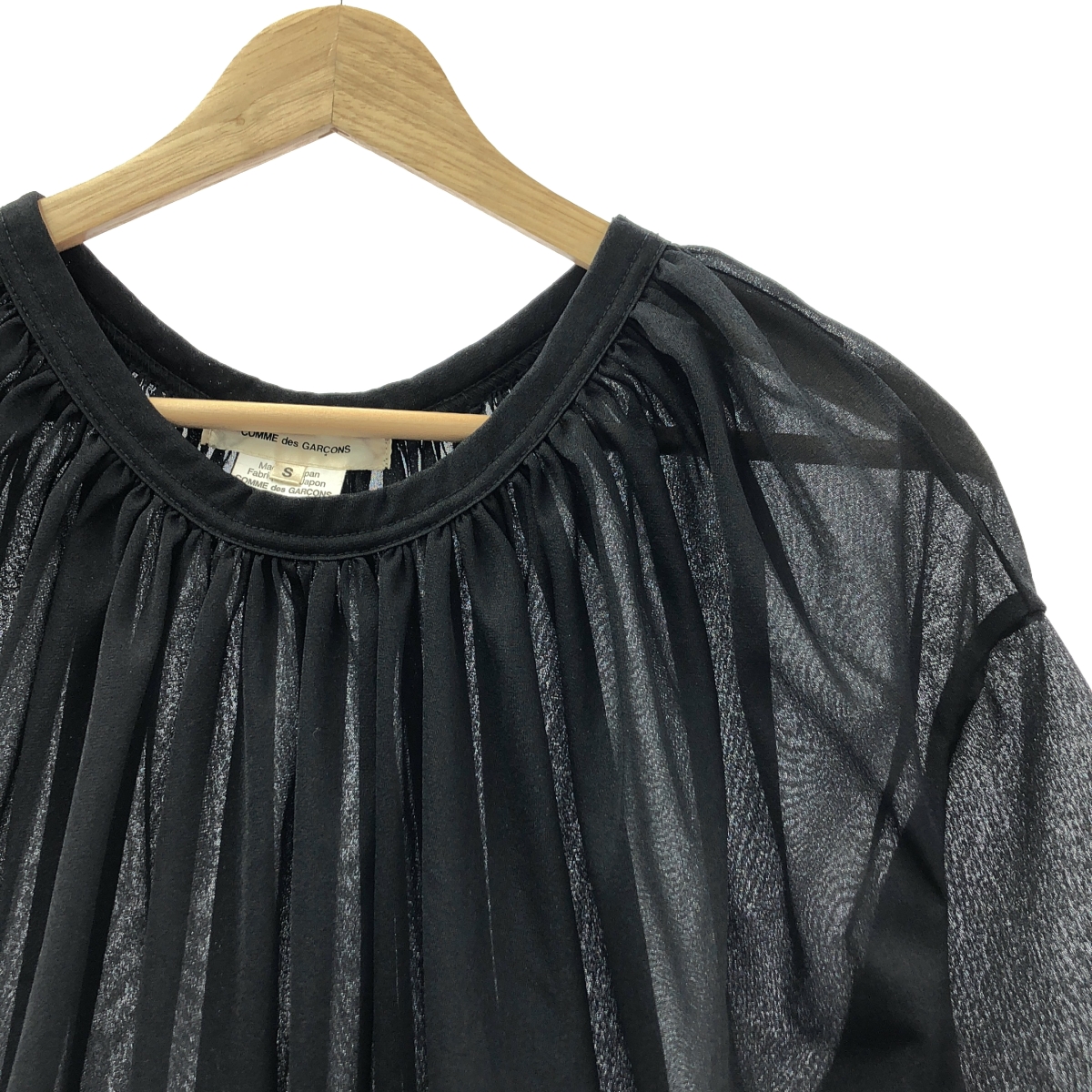 COMME des GARCONS / コムデギャルソン ポリエステル ギャザー プルオーバーシャツ トップス