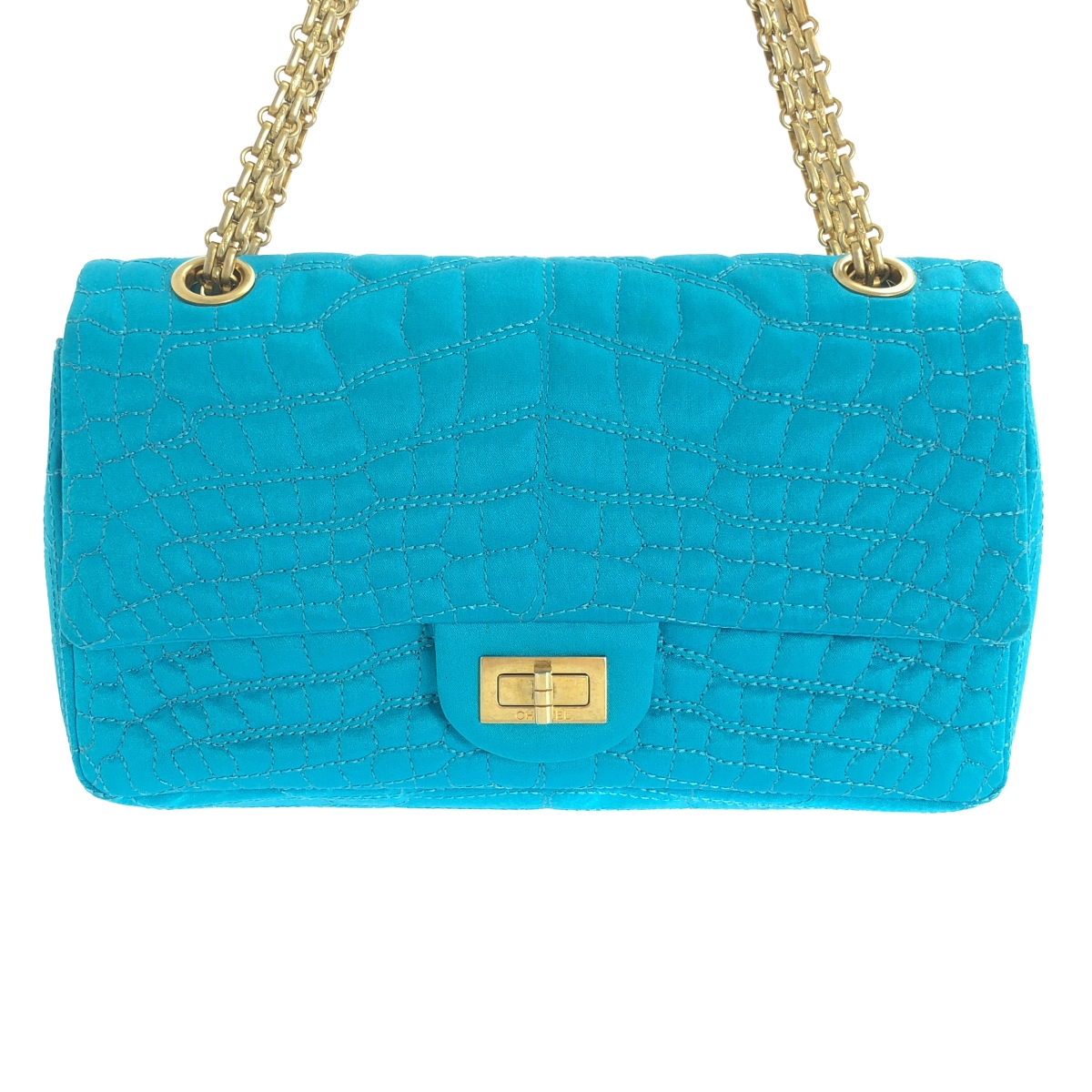 CHANEL / シャネル 2.55 ナイロン ダブルチェーン ダブルフラップ ショルダーバッグ