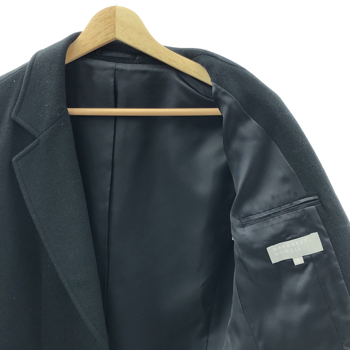 MARGARET HOWELL / マーガレットハウエル ウール ナイロン ヘリンボーン テーラード ジャケット