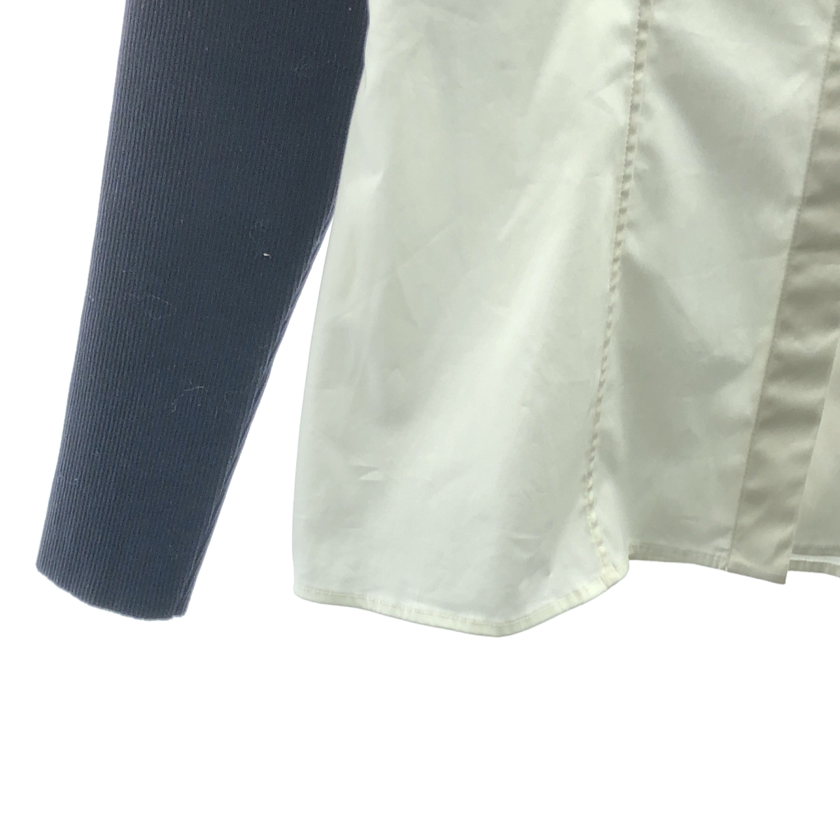 Christian Dior / クリスチャンディオール スパンコール 装飾 ニット切替 ロングスリーブシャツ