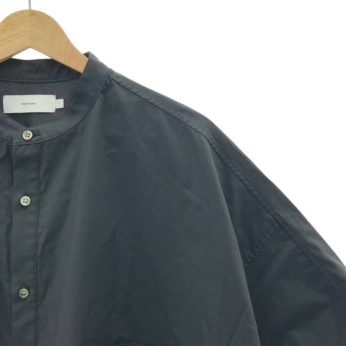 Graphpaper / グラフペーパー STRETCH TYPEWRITER STAND COLLAR YOKE SLEEVE SHIRT ストレッチ タイプライター スタンドカラー シャツ