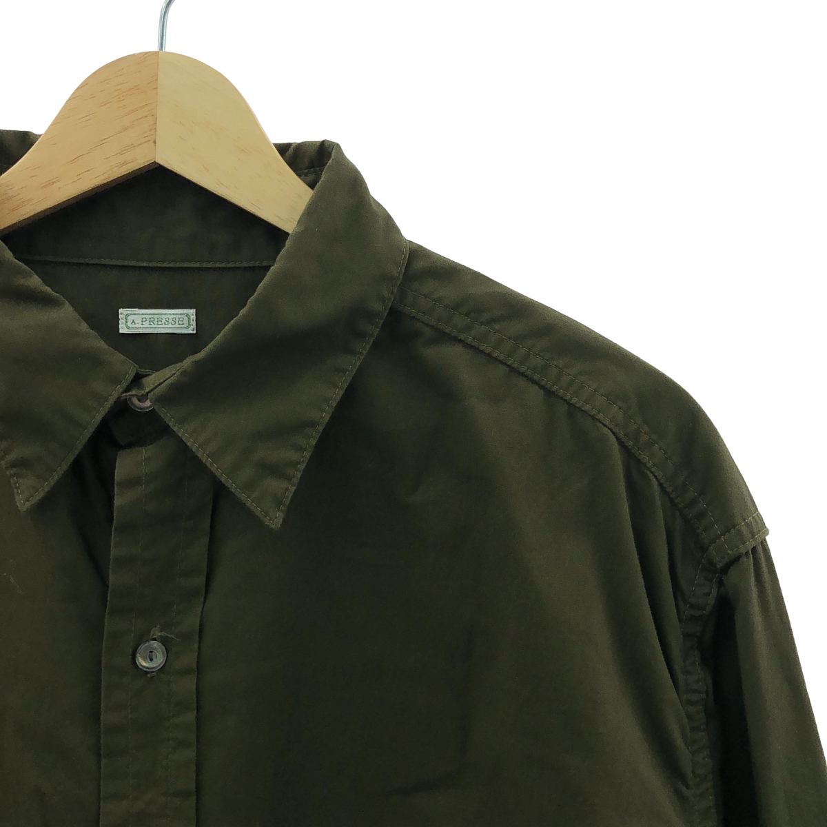 A.PRESSE / アプレッセ Over Dyeing Military Shirt オーバーダイ コットンポプリン ミリタリーシャツ