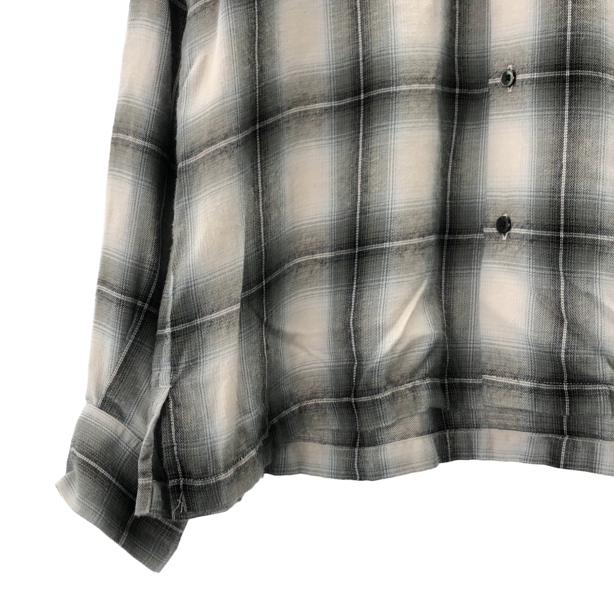MINEDENIM / マインデニム R.Ombre Open Collar SH / オンブレチェック シャツ