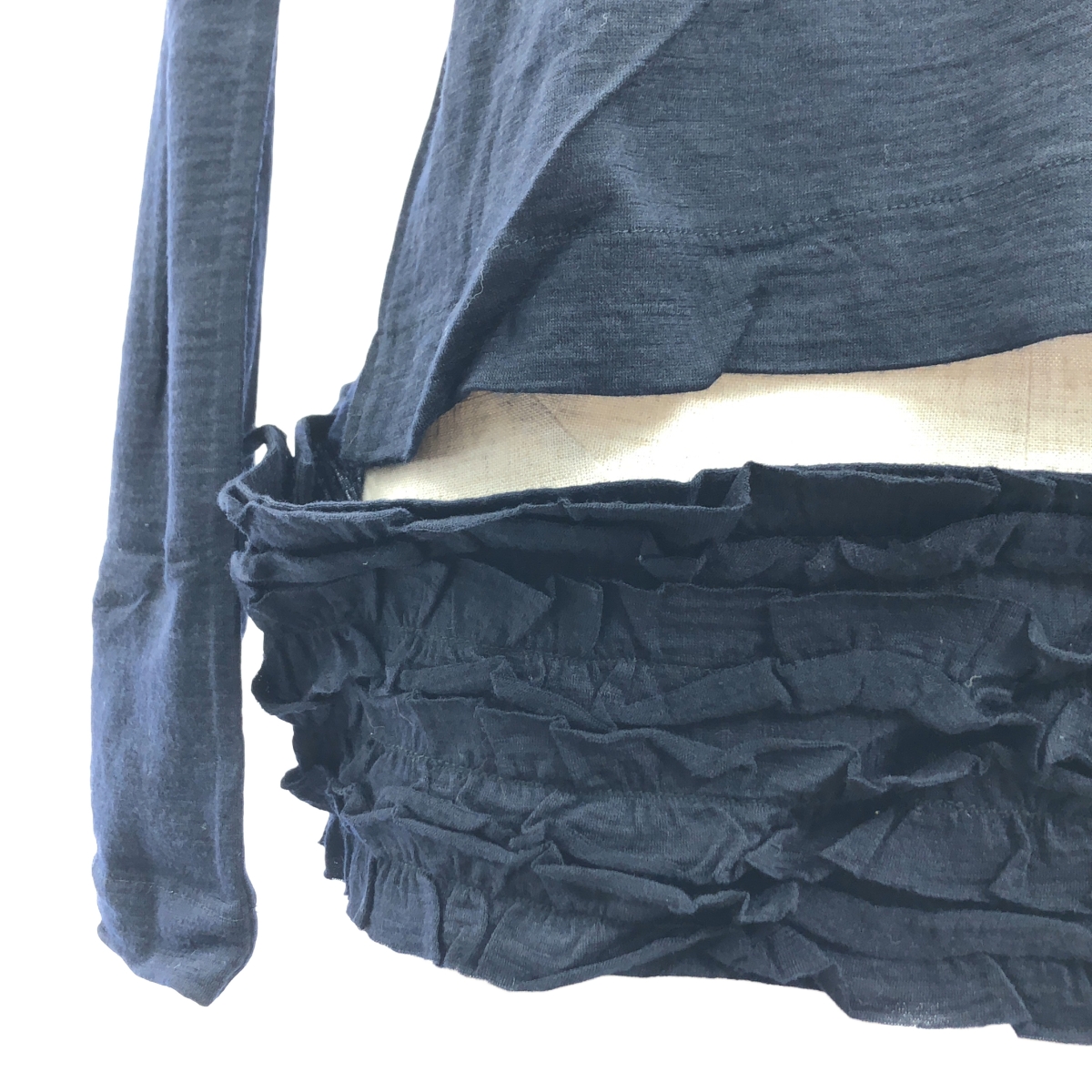 tricot COMME des GARCONS / トリココムデギャルソン ウール  変形 フリル装飾 カットソー