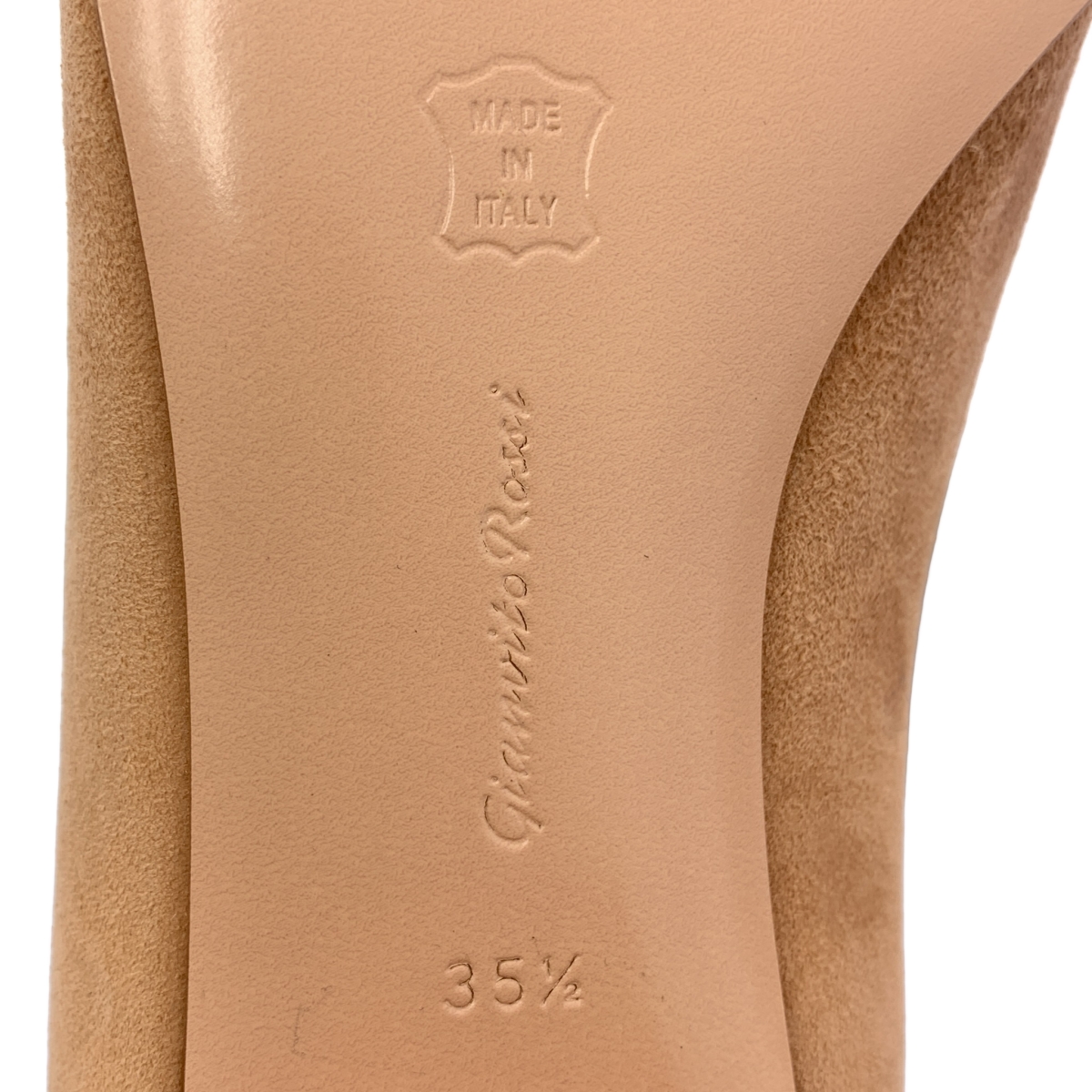 Gianvito Rossi / ジャンヴィトロッシ スエード レザー スクエアトゥ チャンキーヒール パンプス