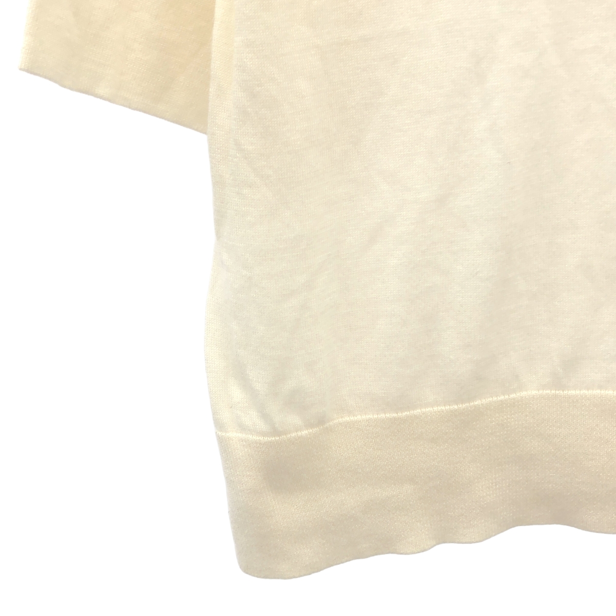 MARGARET HOWELL / マーガレットハウエル コットン シルク リブ スリット サマー ニット