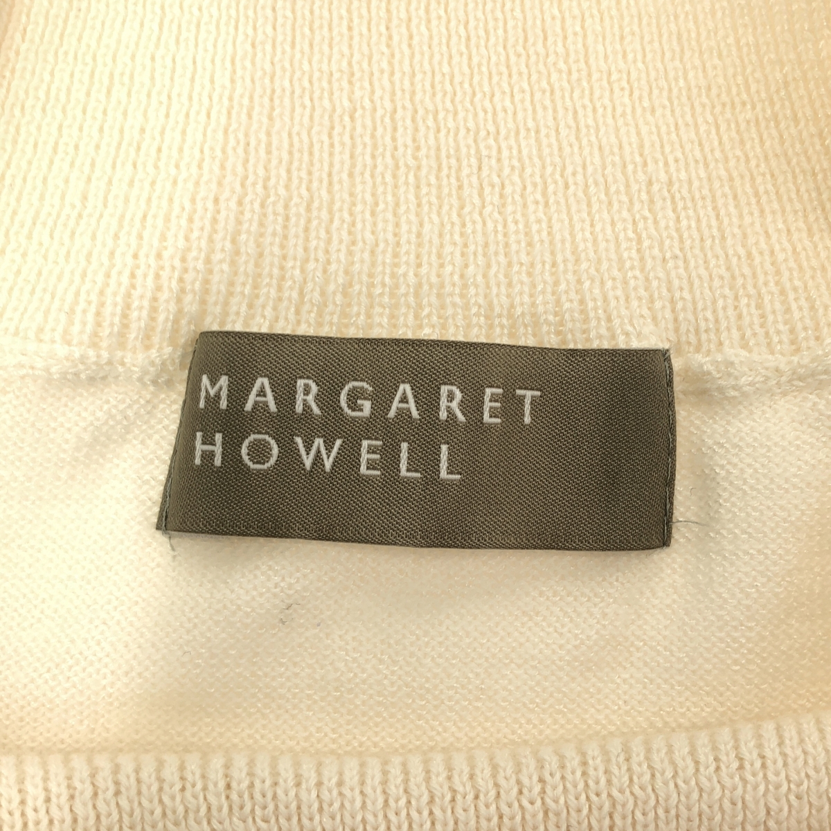 MARGARET HOWELL / マーガレットハウエル コットン シルク リブ スリット サマー ニット
