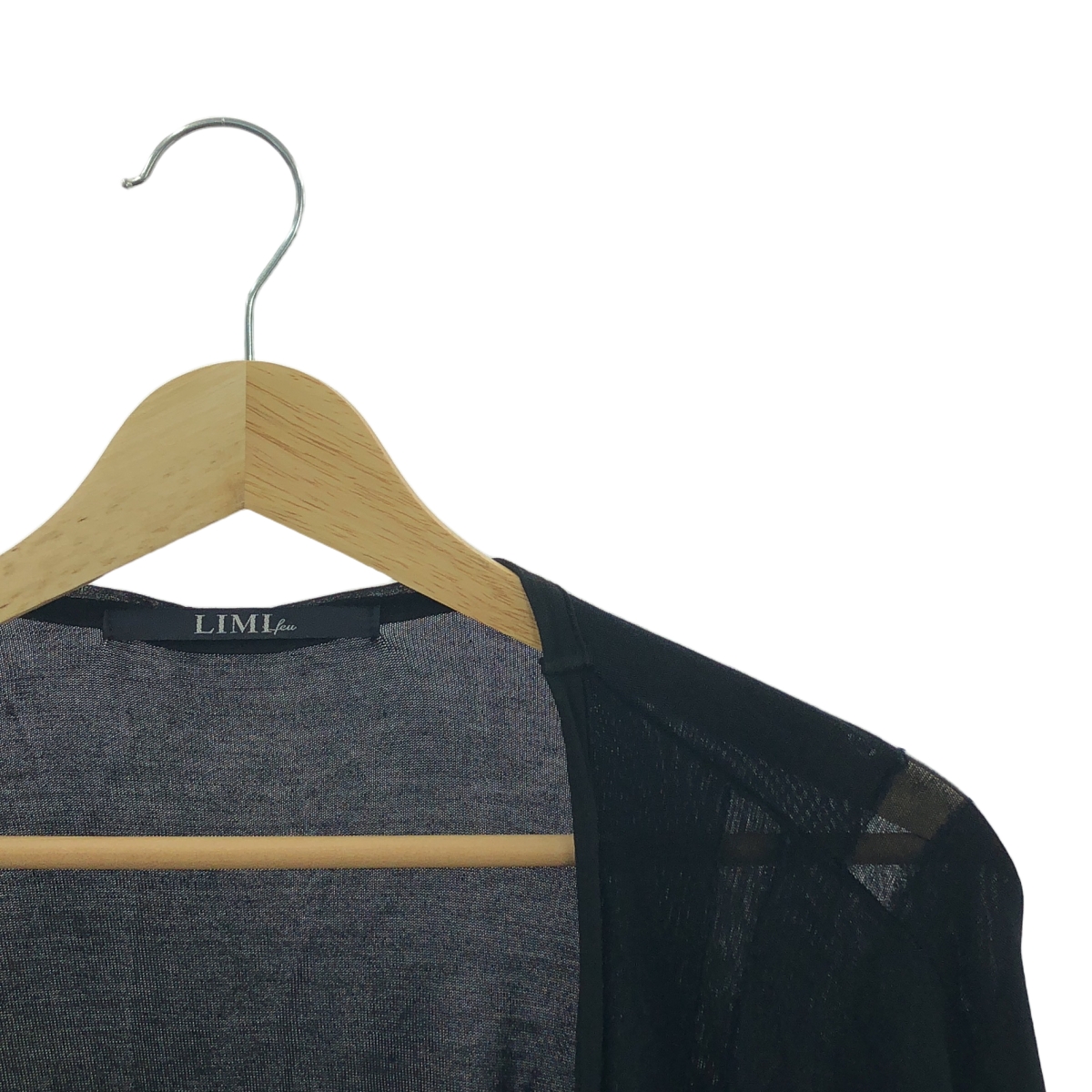 LIMI feu / リミフゥ コットン キュプラ アシンメトリー カーディガン