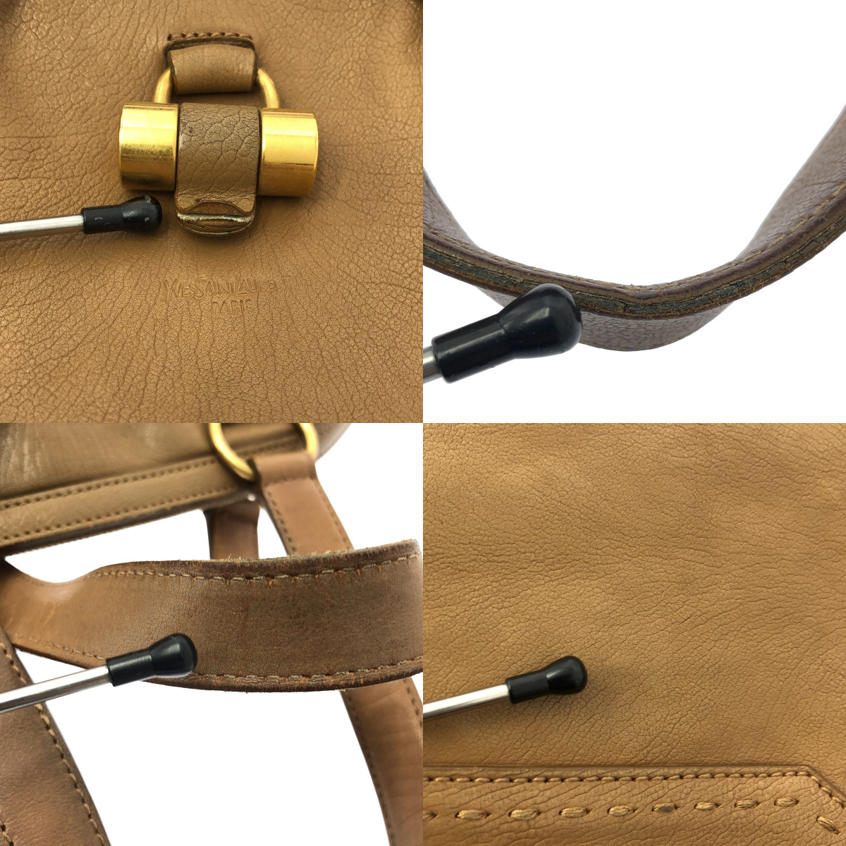 YVES SAINT LAURENT / イヴサンローラン ミューズ レザー トートバッグ