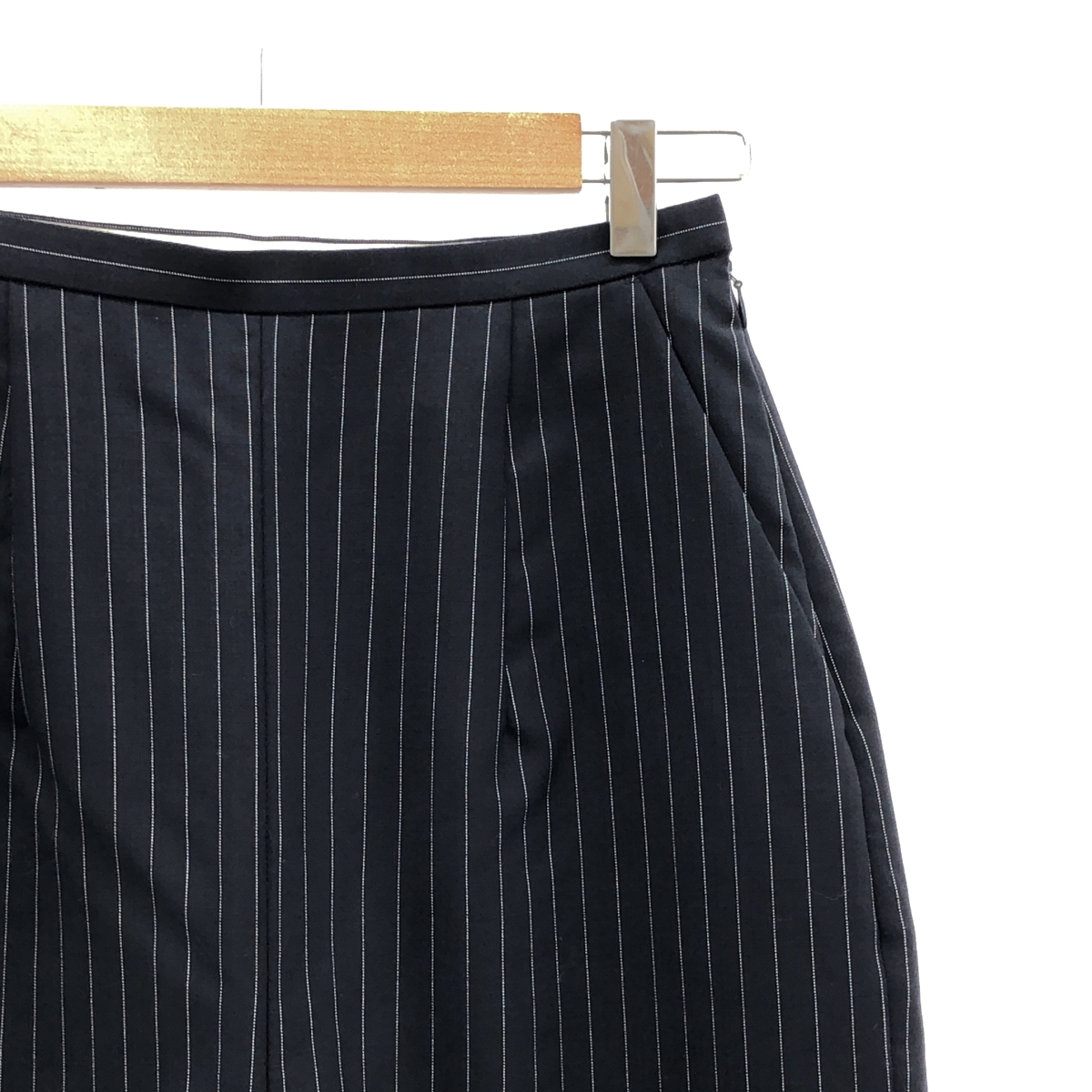 ENFOLD / エンフォルド ストライプ ダブルクロス コクーンパンツ