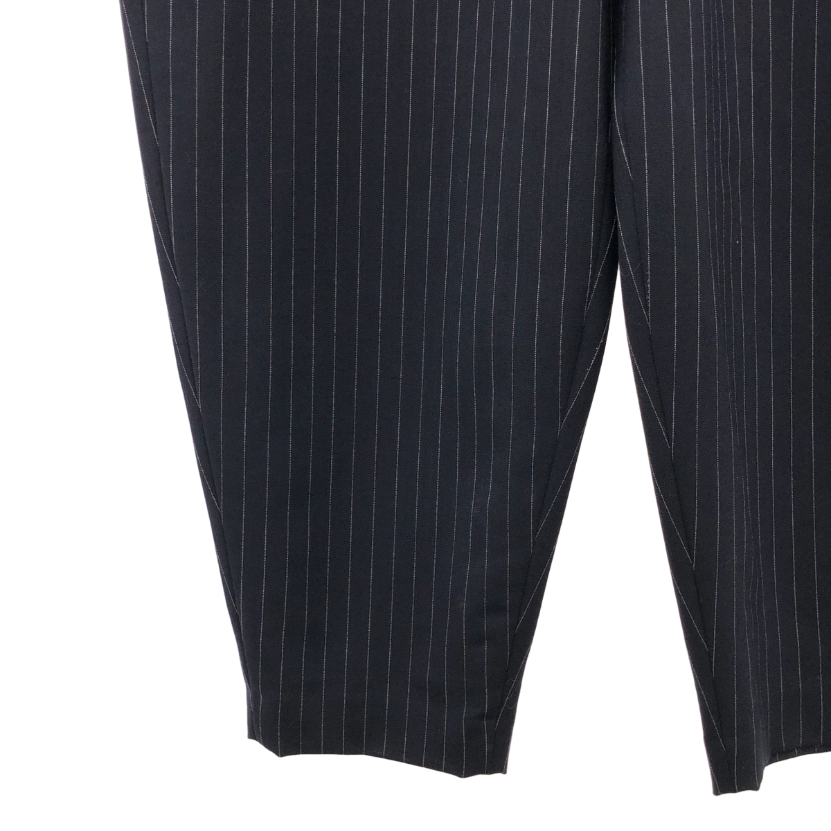 ENFOLD / エンフォルド ストライプ ダブルクロス コクーンパンツ