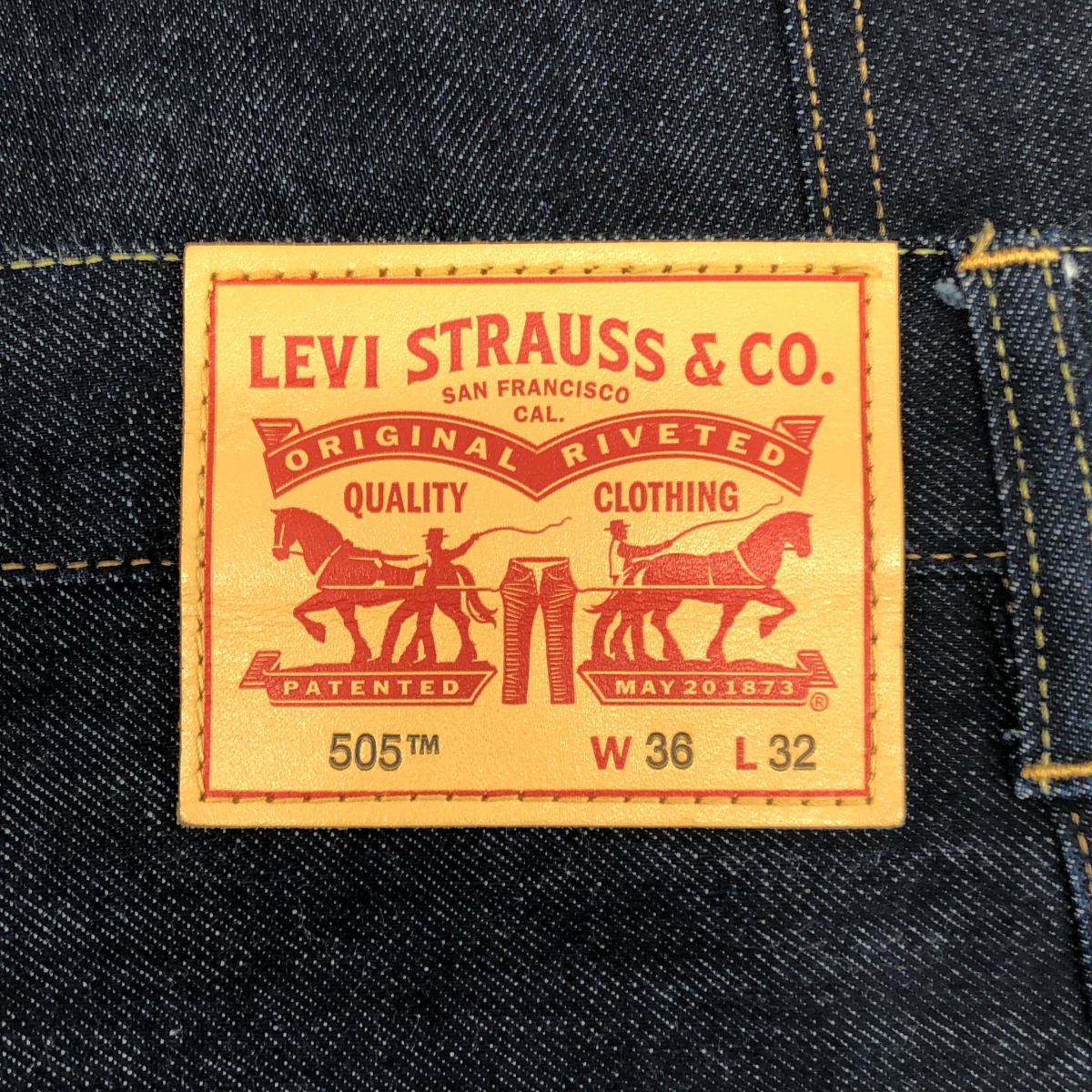 JUNYA WATANABE MAN / ジュンヤワタナベマン ×Levi's リーバイス / レザーパッチ ハイライズ デニムパンツ