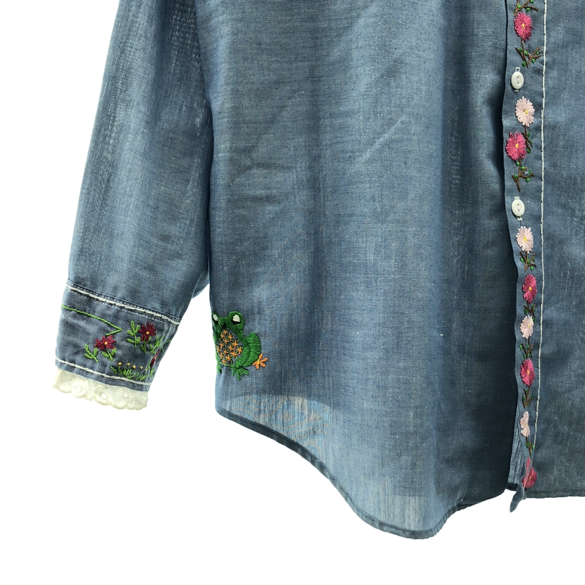 VINTAGE / ヴィンテージ古着 J.C.Penney BIG MAC / ジェイシーペニー ビッグマック エンブロイダリー シャンブレー シャツ