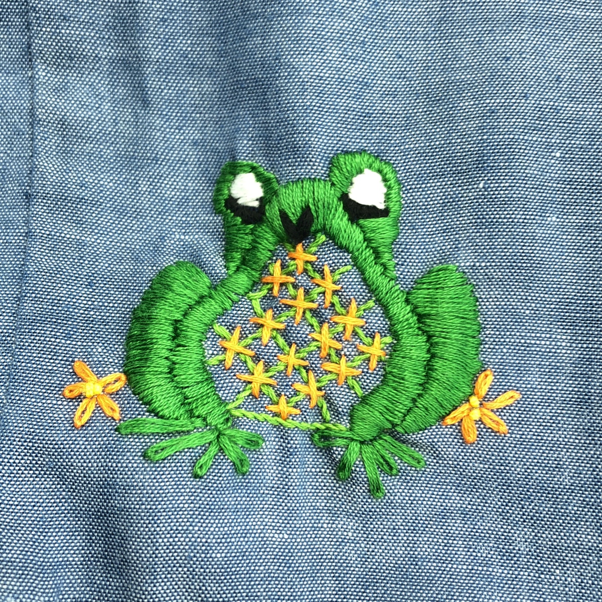 VINTAGE / ヴィンテージ古着 J.C.Penney BIG MAC / ジェイシーペニー ビッグマック エンブロイダリー シャンブレー シャツ