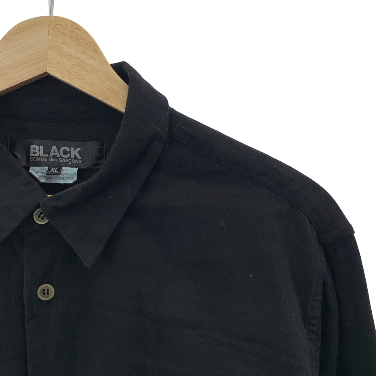 BLACK COMME des GARCONS / ブラックコムデギャルソン 製品加工 脱色 チェック オーバーシャツ