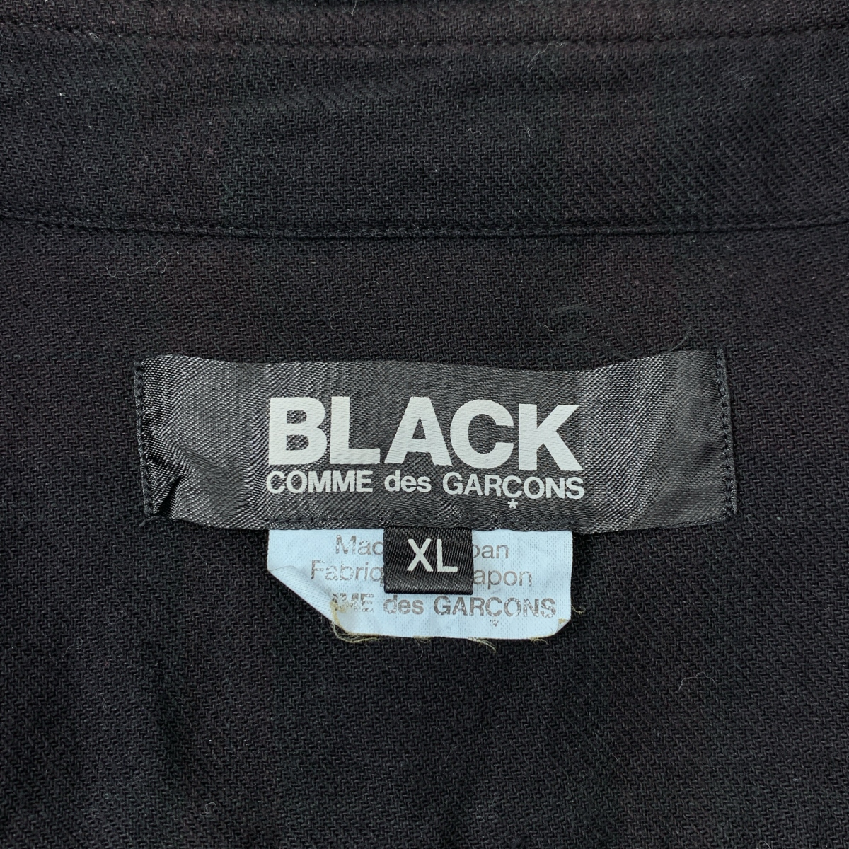 BLACK COMME des GARCONS / ブラックコムデギャルソン 製品加工 脱色 チェック オーバーシャツ