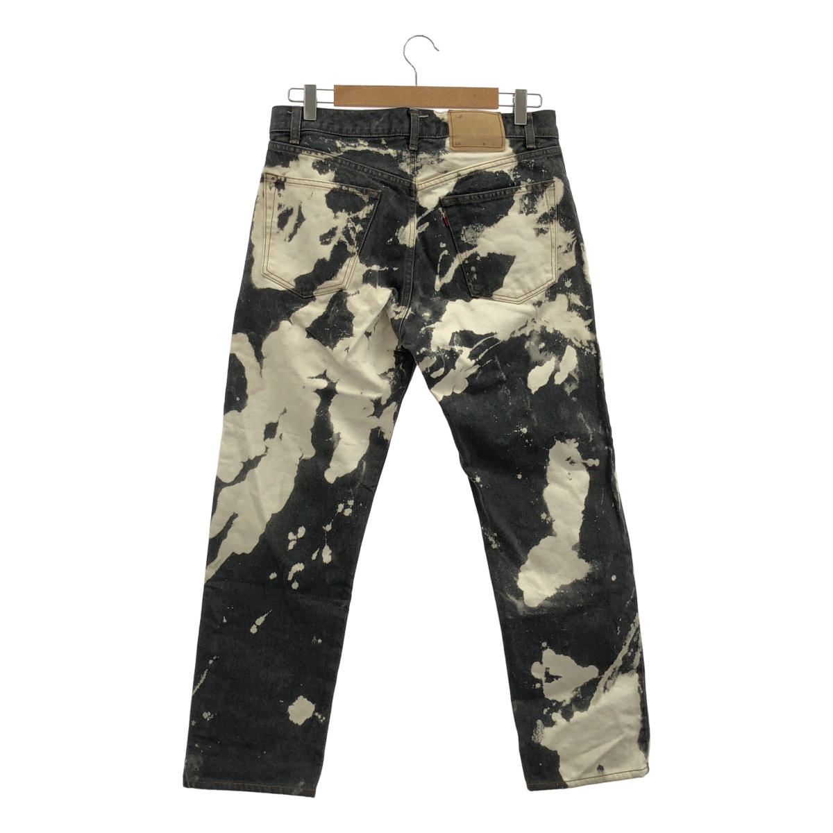 LE / エルイー ESSENTIAL BLACK DENIM KK ブリーチ加工 デニムパンツ