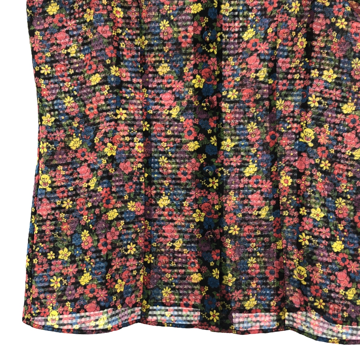 HYSTERIC GLAMOUR / ヒステリックグラマー FLOWER BEAR 総柄 ノースリーブ フリル ブラウス