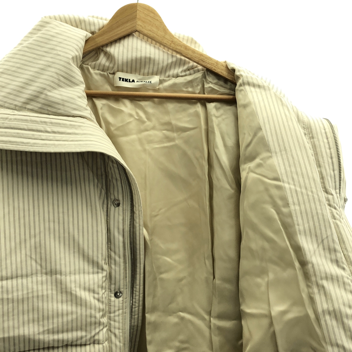 AURALEE / オーラリー × TEKLA / テクラ STRIPE DOWN JACKET ストライプ ダウンジャケット