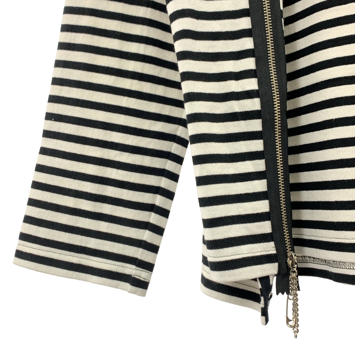 TAKAHIROMIYASHITA The Soloist / タカヒロミヤシタザソロイスト Striped Boat Neck Shirt ボーダー ジップ ボートネック Tシャツ