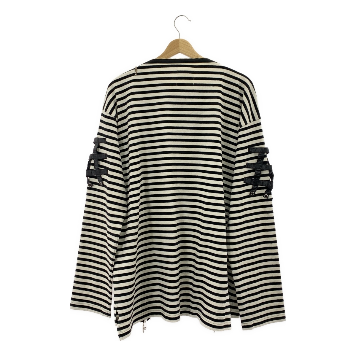 TAKAHIROMIYASHITA The Soloist / タカヒロミヤシタザソロイスト Striped Boat Neck Shirt ボーダー ジップ ボートネック Tシャツ