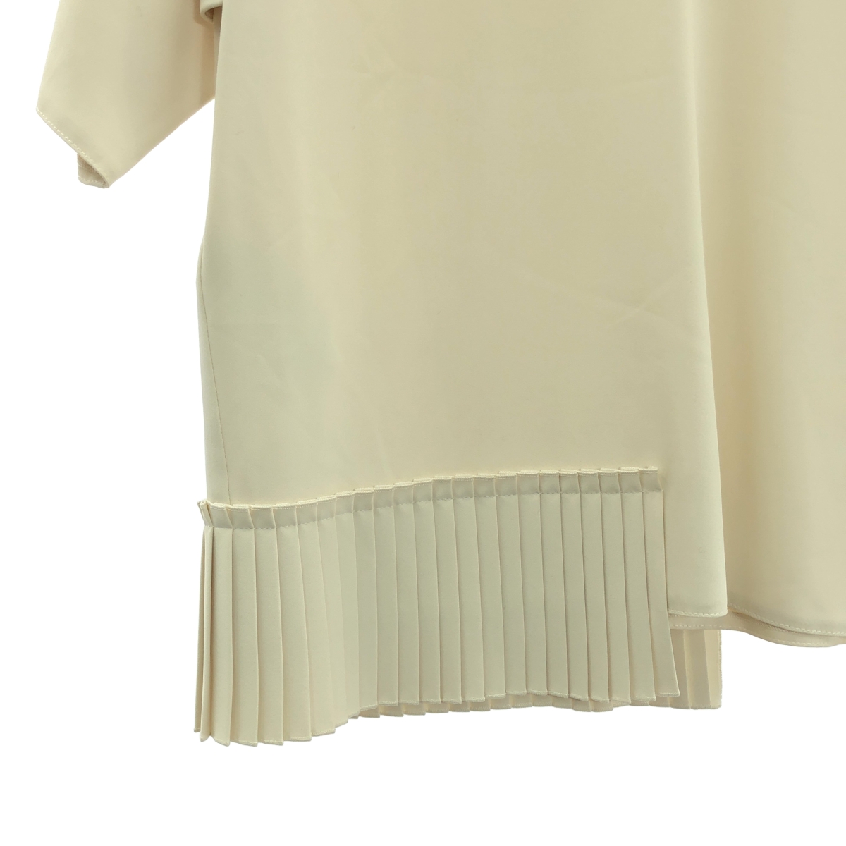 MM6 Maison Margiela / エムエムシックスメゾンマルジェラ 裾プリーツ ポリエステル 半袖 ワンピース