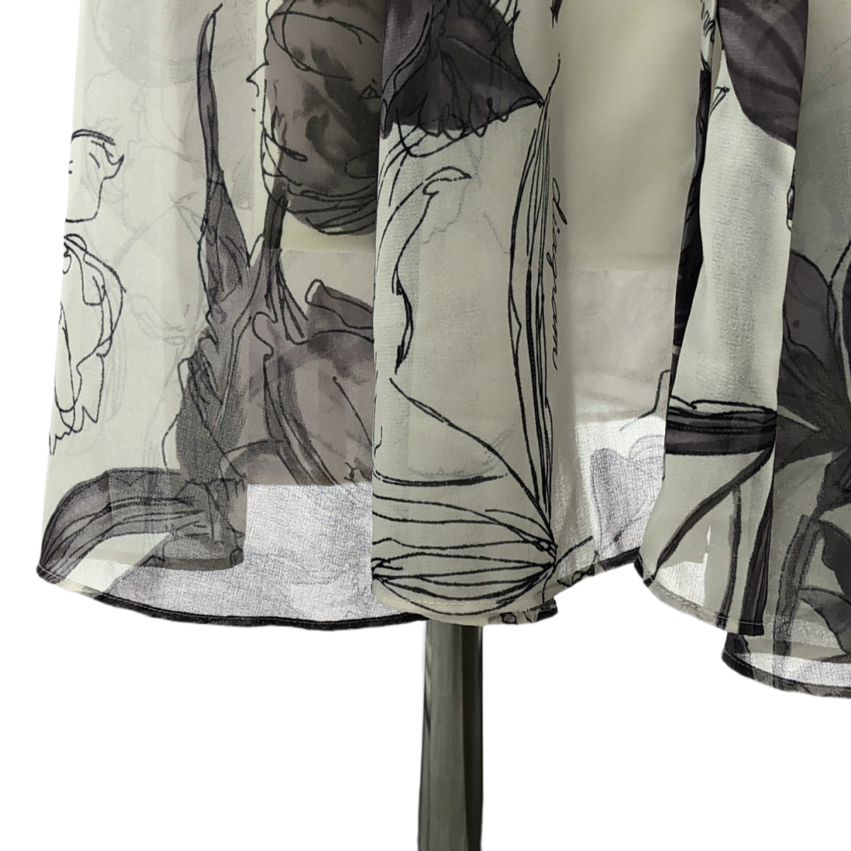 Diagram GRACE CONTINENTAL / ダイアグラム 総柄 フラワー ベルテッド シアー シャツ ワンピース / インナー付き