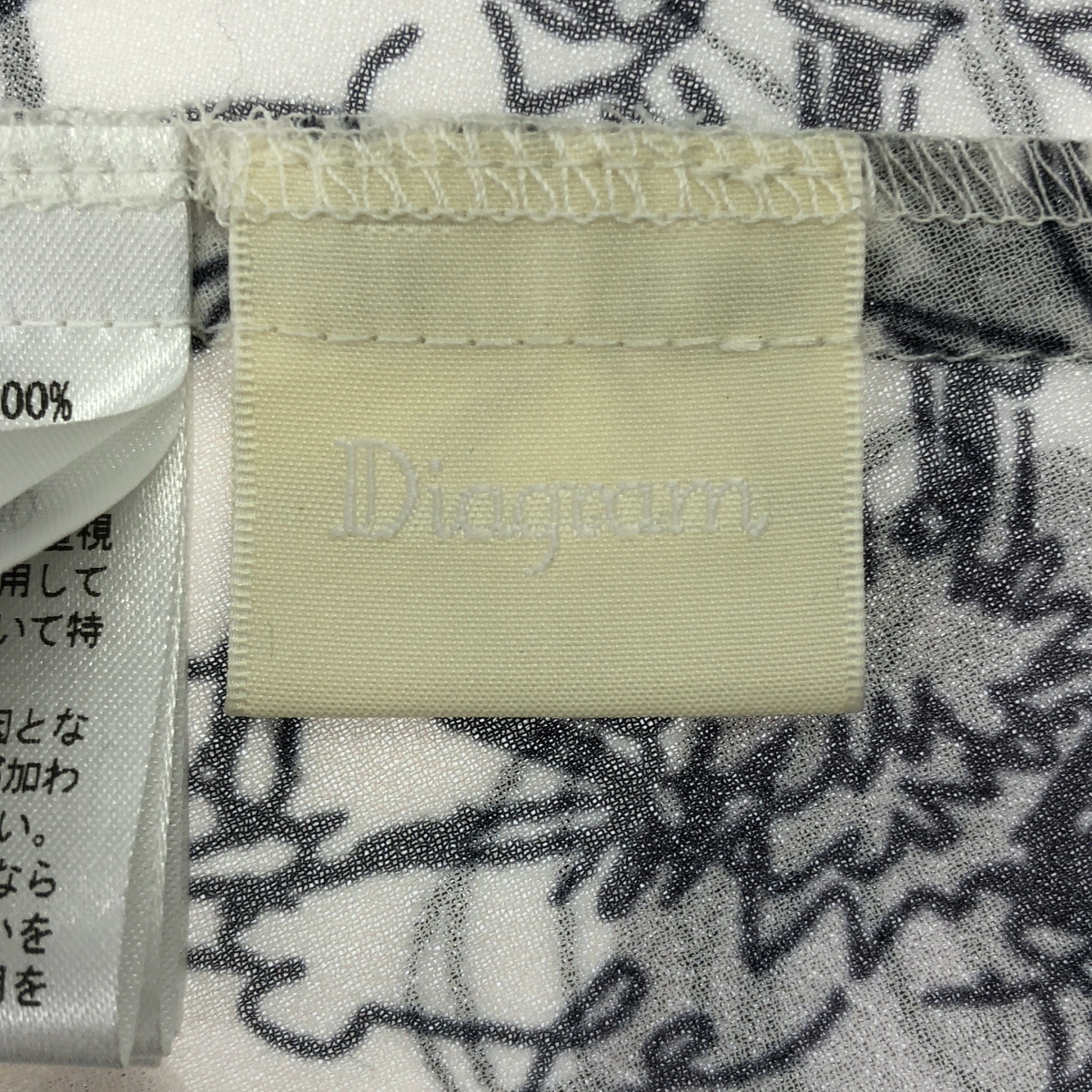 Diagram GRACE CONTINENTAL / ダイアグラム 総柄 フラワー ベルテッド シアー シャツ ワンピース / インナー付き