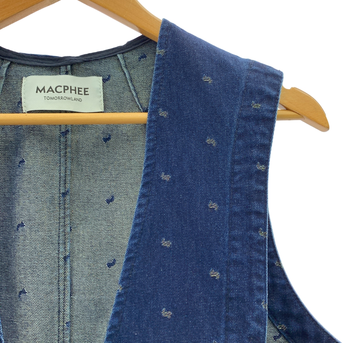 その他 デニムスパークジャカード Vネックミディジレ