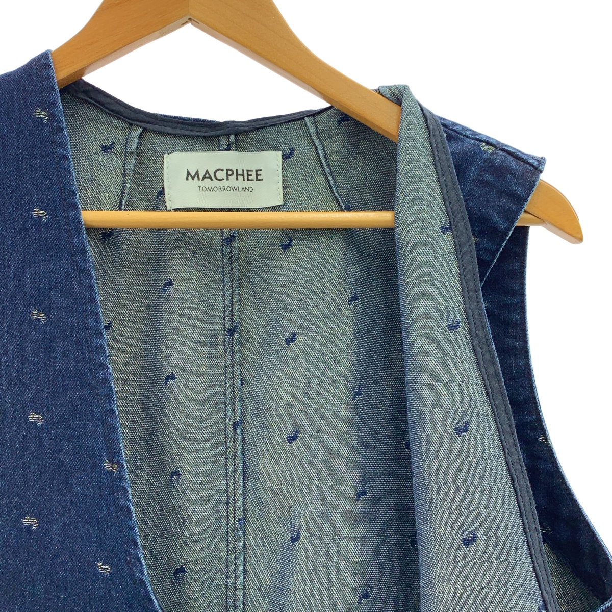 その他 デニムスパークジャカード Vネックミディジレ