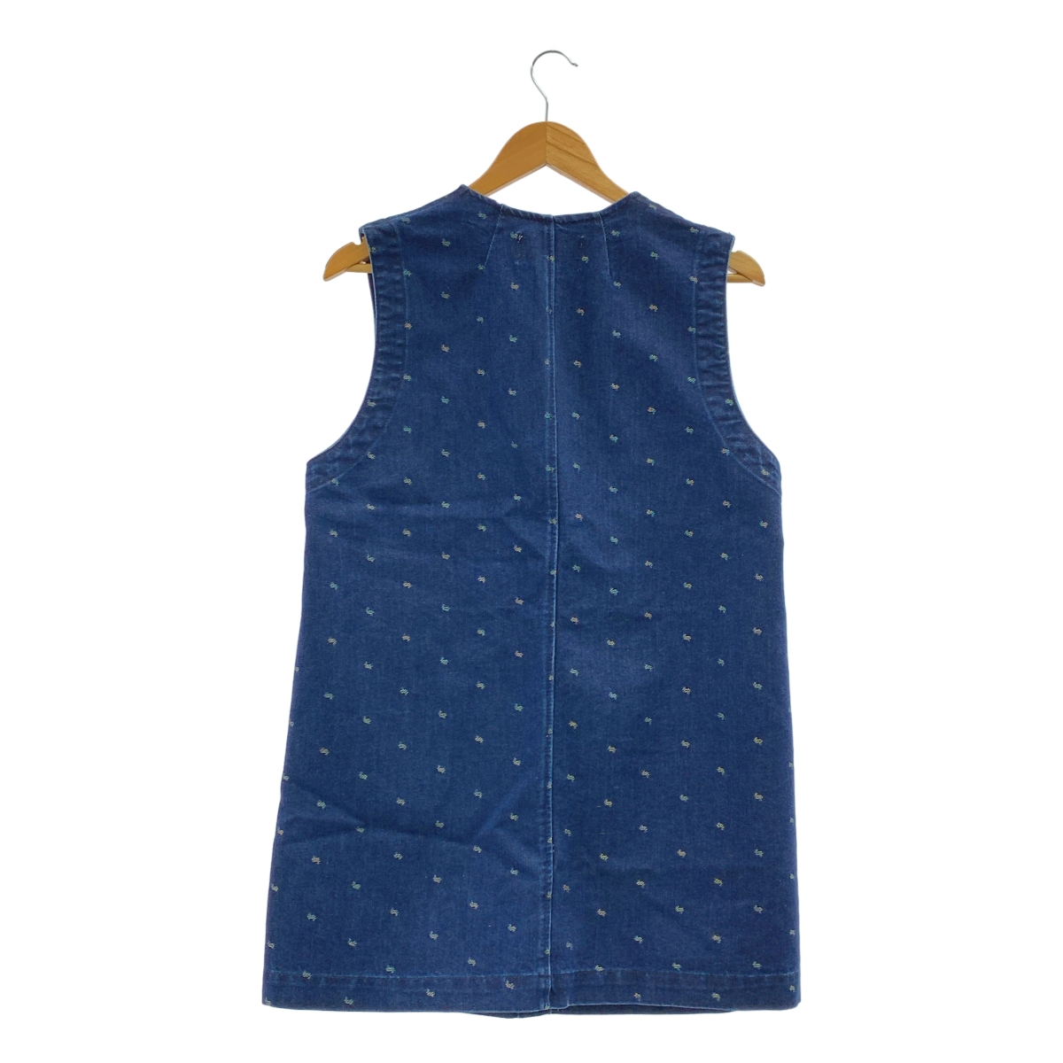 その他 デニムスパークジャカード Vネックミディジレ