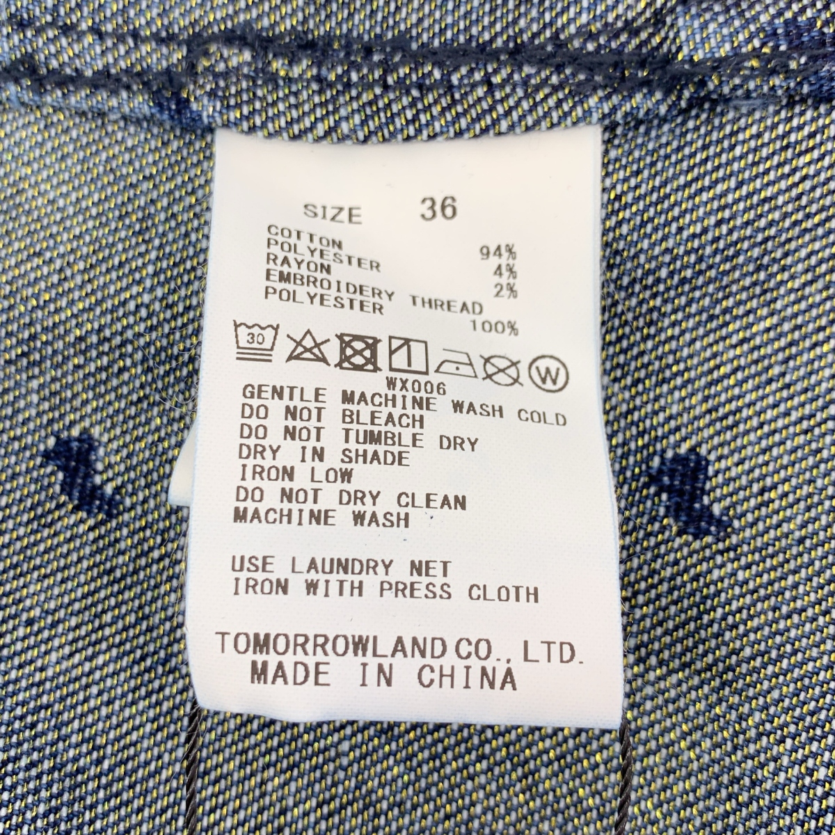 その他 デニムスパークジャカード Vネックミディジレ