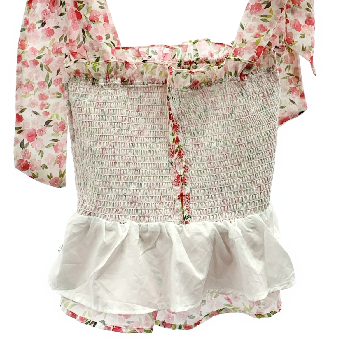 その他 Wild Hearts Cropped Top / 総柄 ビジュー 装飾 ギャザー ノースリーブ ブラウス / 裏地付き