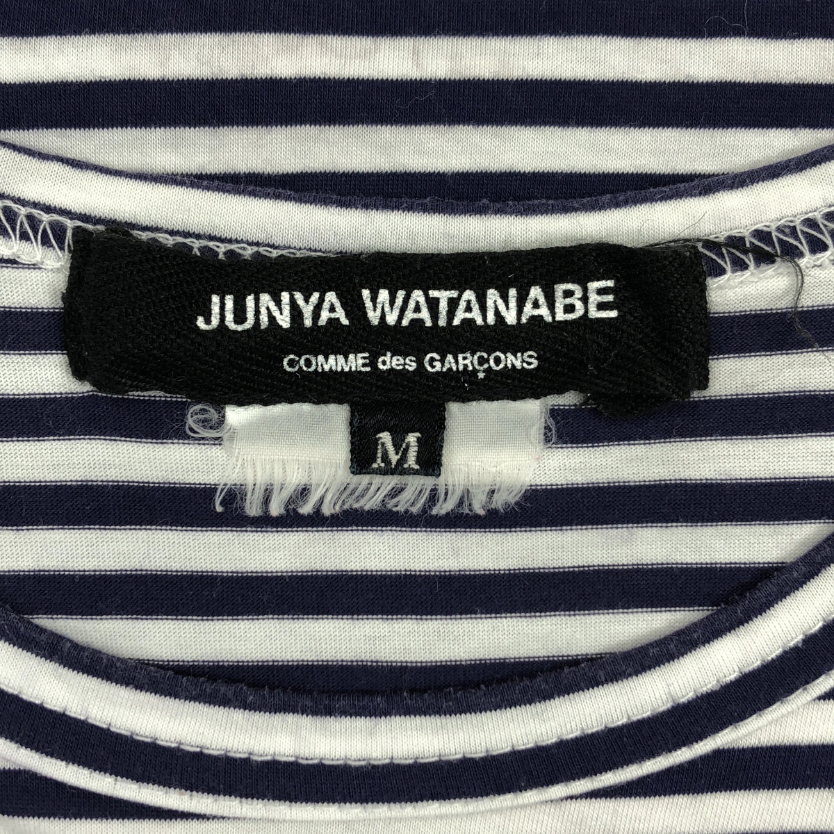 JUNYA WATANABE COMME des GARCONS / ジュンヤワタナベ STRIKEBACK プリント ボーダー コットン Tシャツ