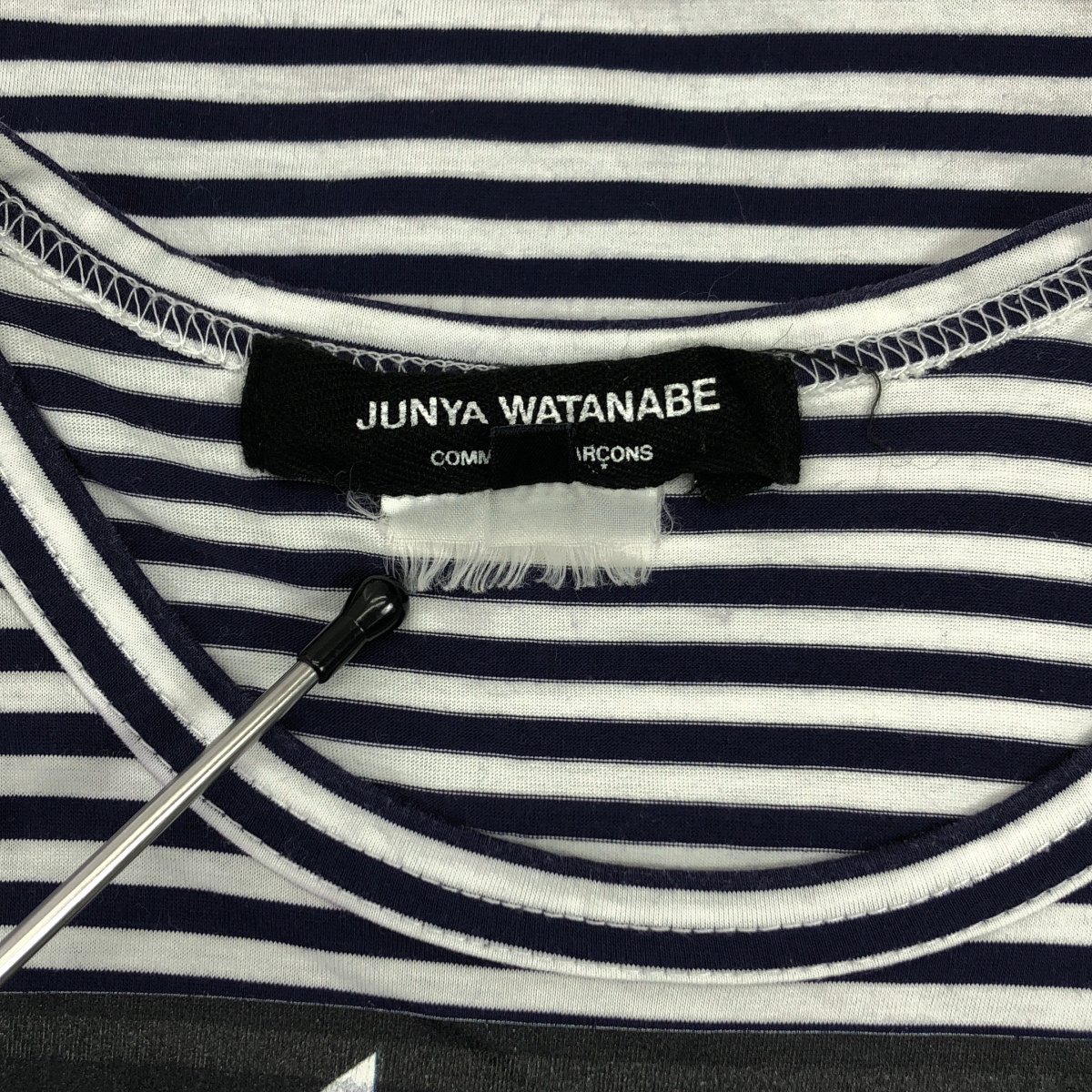JUNYA WATANABE COMME des GARCONS / ジュンヤワタナベ STRIKEBACK プリント ボーダー コットン Tシャツ