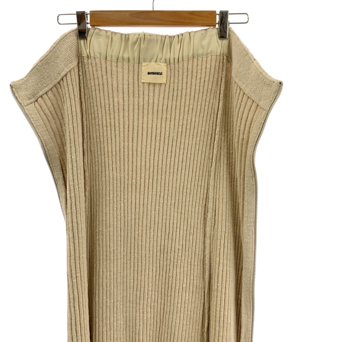 THE SHISHIKUI / シシクイ RIB Skirt コットン センタージップ リブスカート