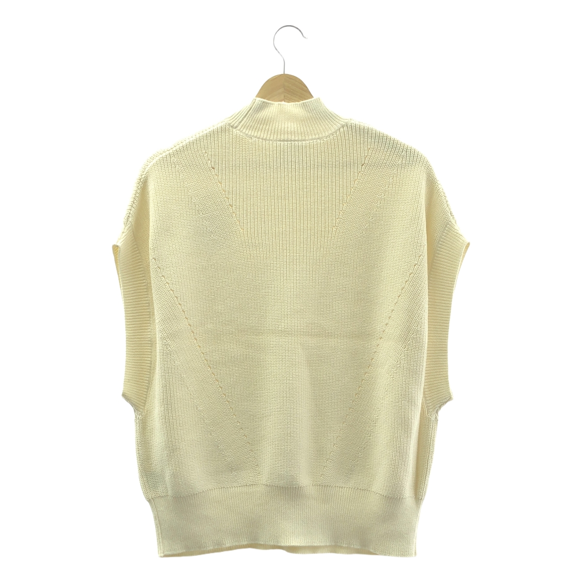 yuni IS LIKE A FLOWER TO ME / ユニ 強撚 コットンニット ハイネックベスト