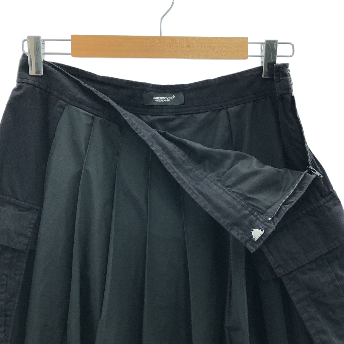 その他 異素材切替え ミリタリー プリーツ スカート