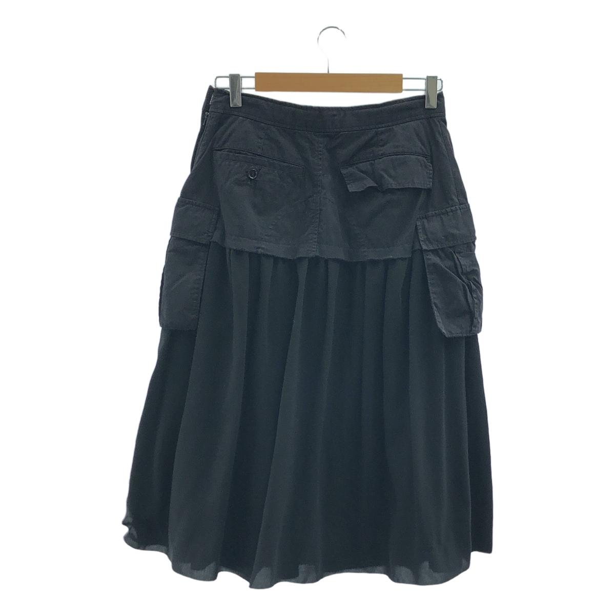 その他 異素材切替え ミリタリー プリーツ スカート