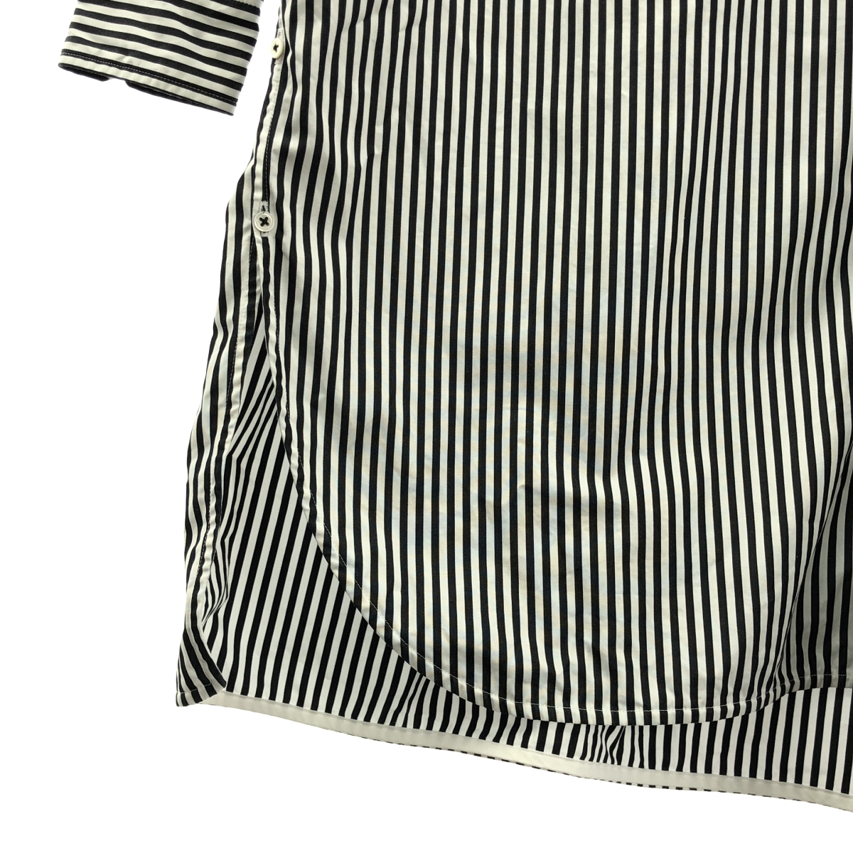 TICCA / ティッカ コットン ストライプ ロングシャツ