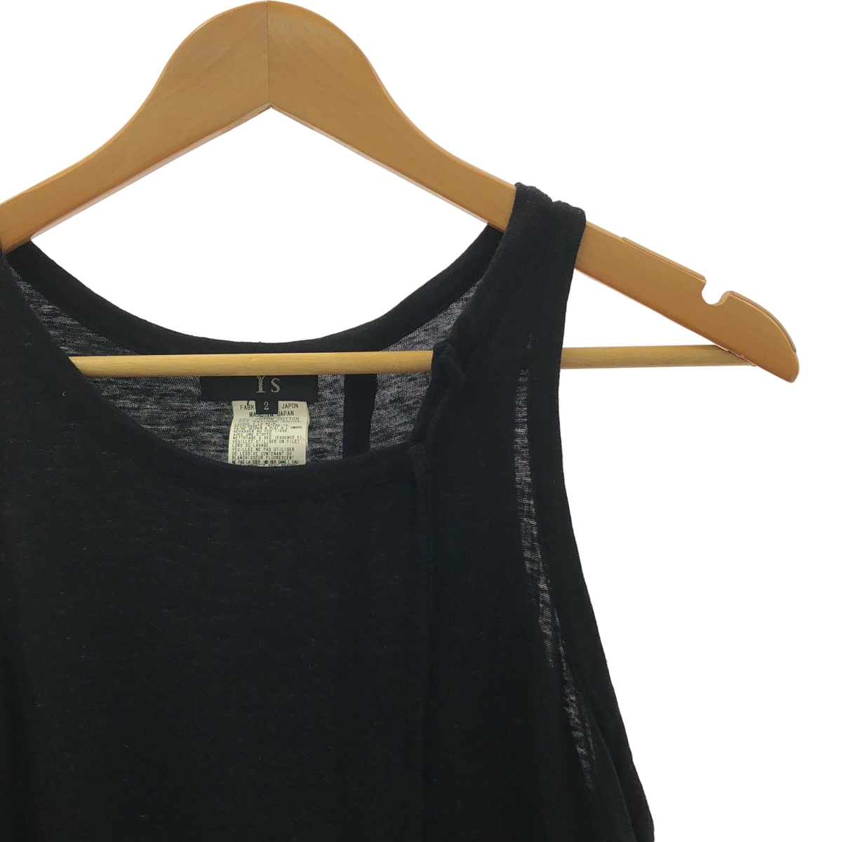 Y's / ワイズヨウジヤマモト コットン レーヨン アシンメトリー タンクトップ