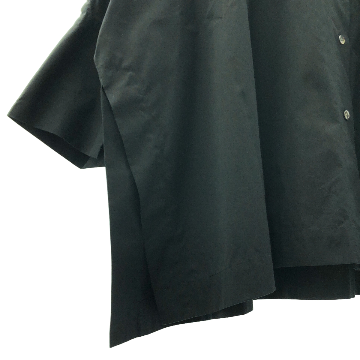 YLEVE / イレーヴ コットン ワイドシルエット スタンドカラーシャツ