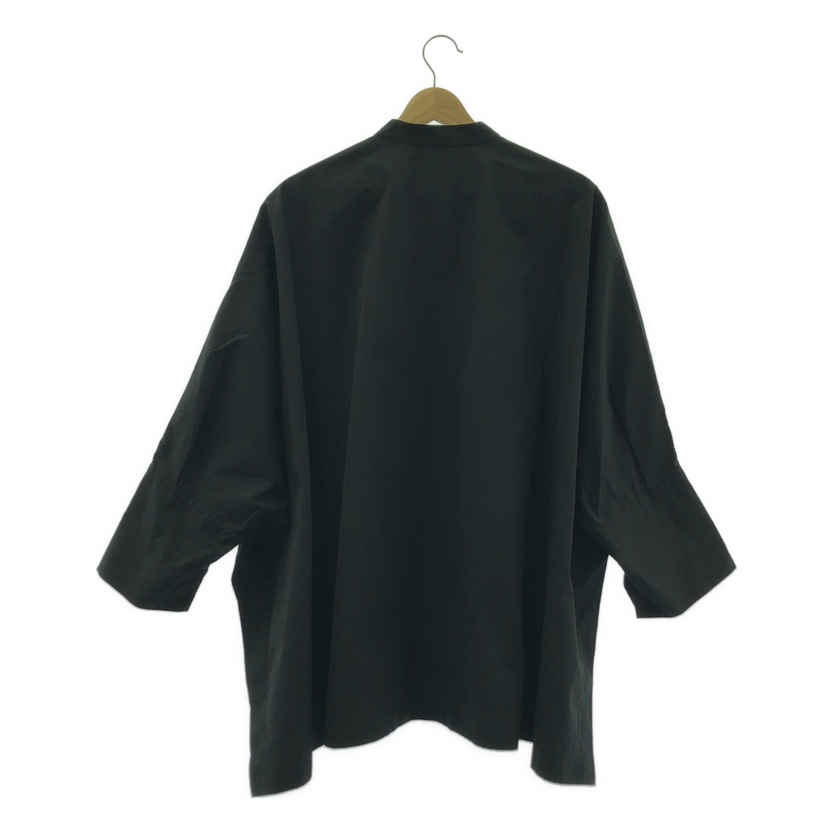 YLEVE / イレーヴ コットン ワイドシルエット スタンドカラーシャツ