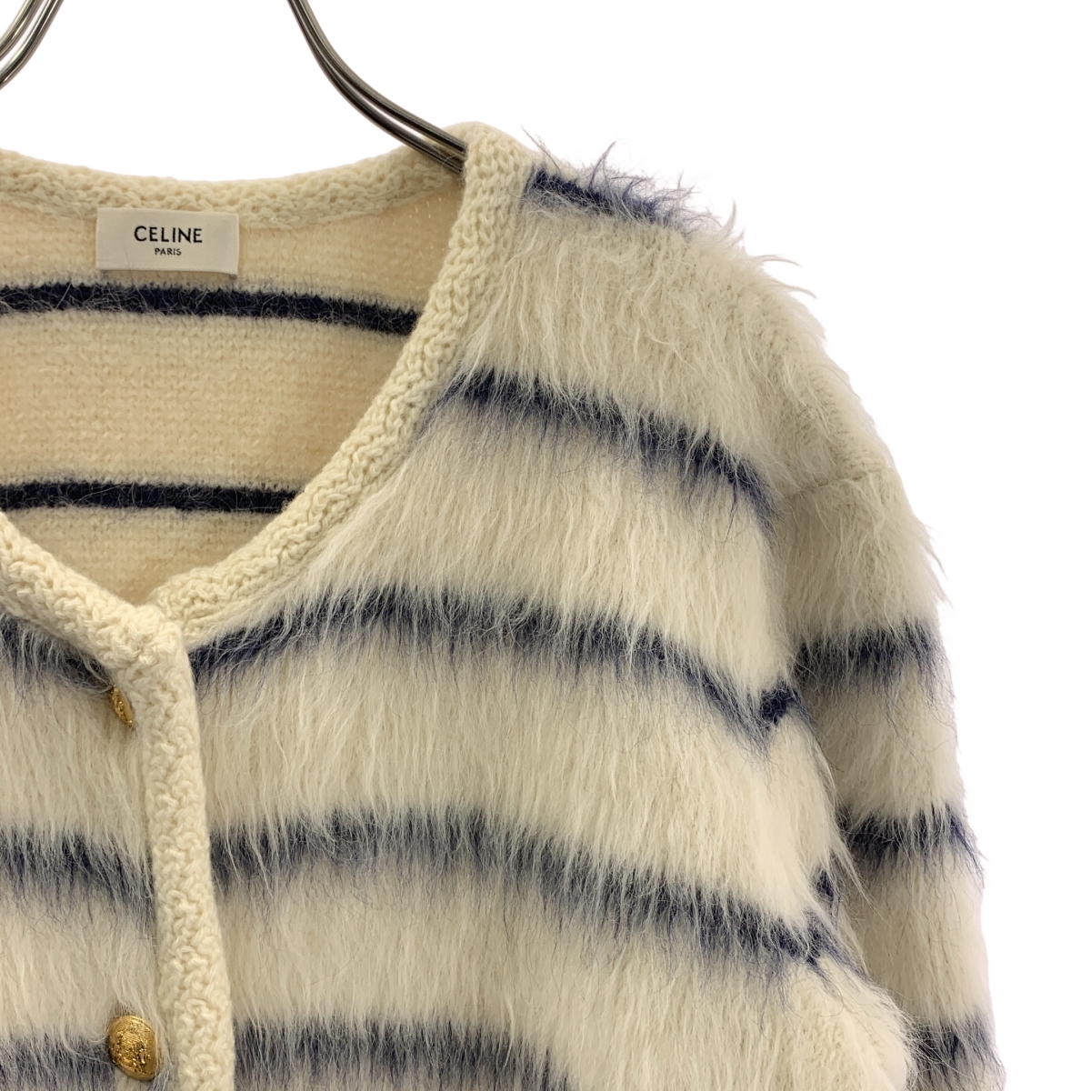 CELINE / セリーヌ アルパカ ウール 金ボタン シャスールジャケット / 2AE47906T