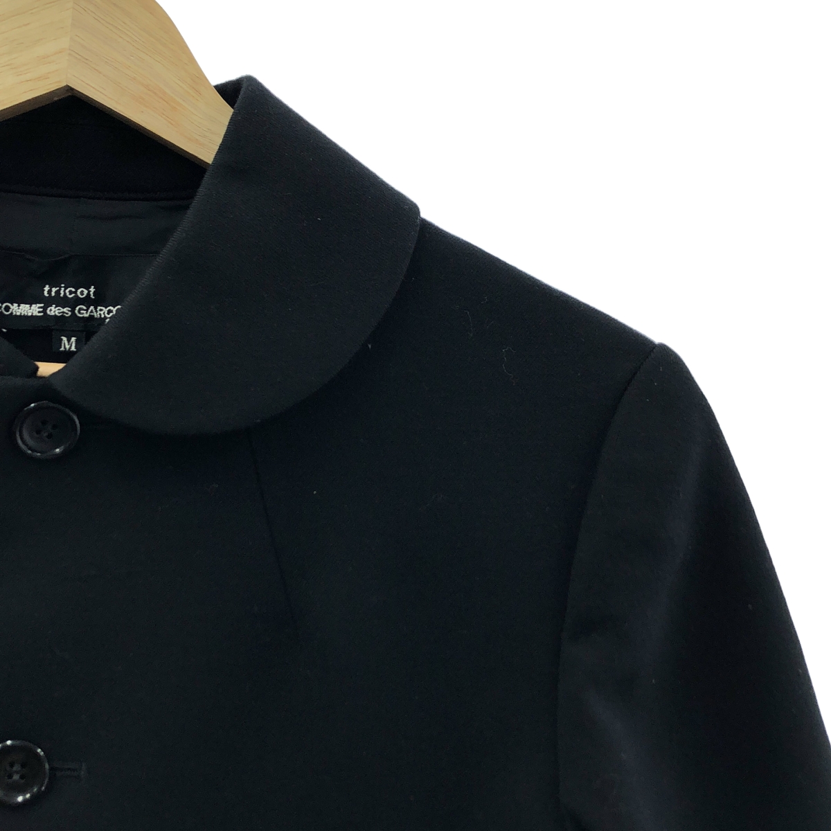 tricot COMME des GARCONS / トリココムデギャルソン ウール フリル切替 ラウンドカラージャケット